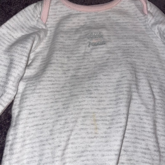 STERLING Baby Preemie Little Peanut Striped Baby Girl Sleeper Night Gown - Picture 4 of 6